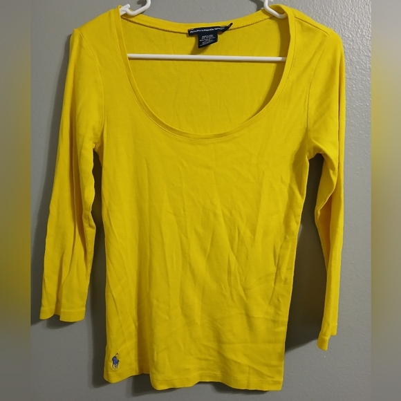 Polo by Ralph Lauren Women's Yellow Top - Picture 1 of 8
